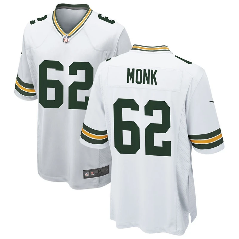 Jacob Monk Men's Nike White Green Bay Packers Custom Game Jersey
