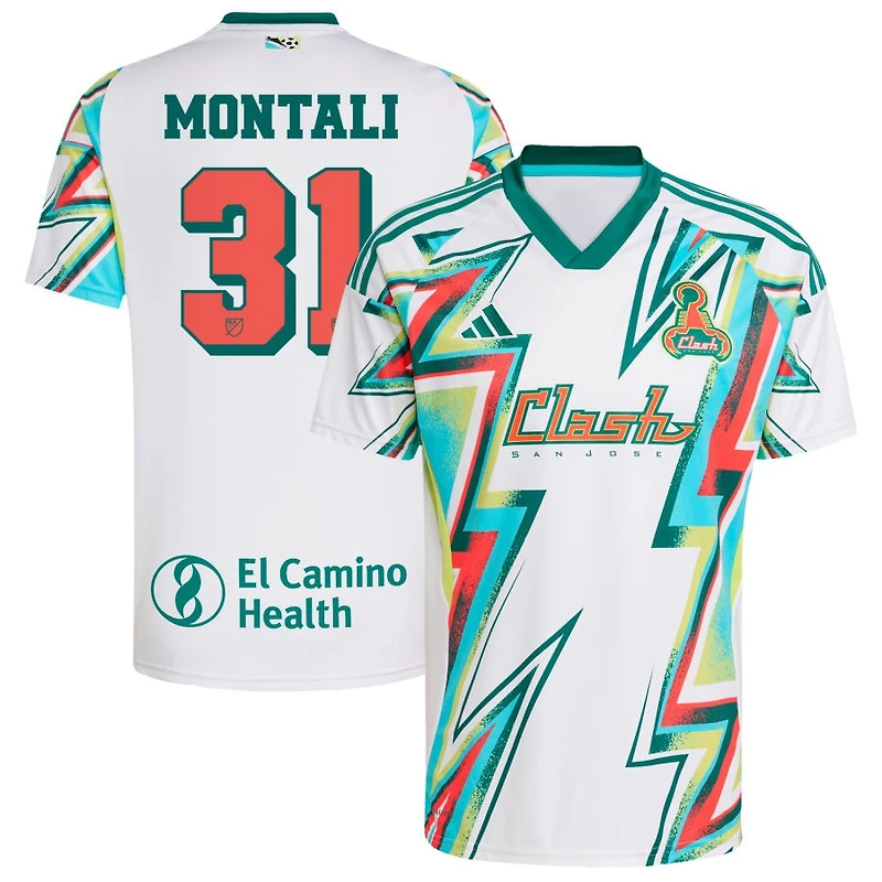 Francesco Montali Men's adidas White San Jose Earthquakes 2025 Third Replica Custom Jersey