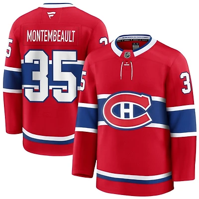 Sam Montembeault Men's Fanatics Red Montreal Canadiens Home Premium Custom Jersey
