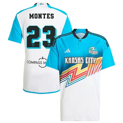Alan Montes Men's adidas  White Sporting Kansas City 2024 Archive Custom Replica Jersey