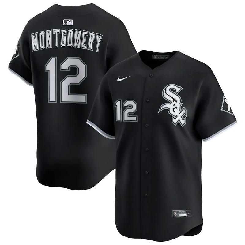Colson Montgomery Men's Nike Black Chicago White Sox Alternate Limited Custom Jersey