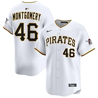 Mason Montgomery Men's Nike White Pittsburgh Pirates Home Limited Custom Jersey
