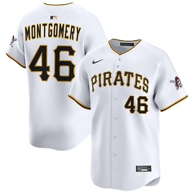 Mason Montgomery Men's Nike White Pittsburgh Pirates Home Limited Custom Jersey