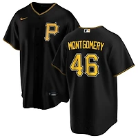 Mason Montgomery Men's Nike Black Pittsburgh Pirates Alternate Replica Custom Jersey