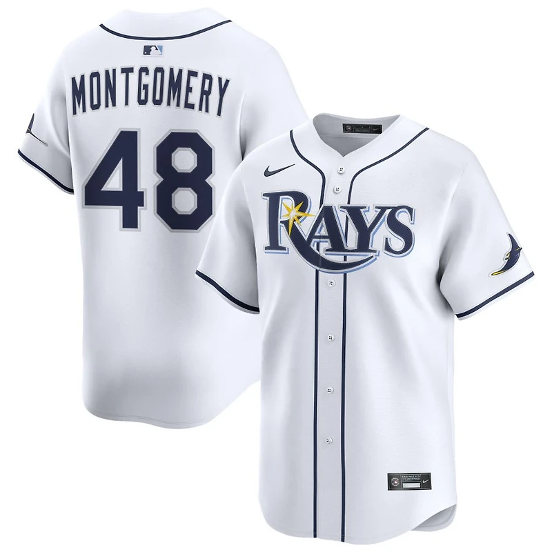 Mason Montgomery Men's Nike White Tampa Bay Rays Home Limited Custom Jersey