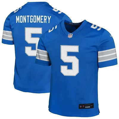 David Montgomery Youth Nike Blue Detroit Lions Custom Game Jersey