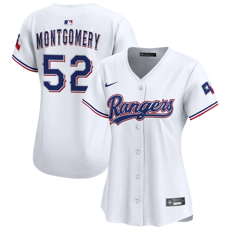 Jordan Montgomery Women's Nike White Texas Rangers Home Limited Custom Jersey