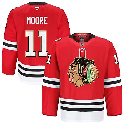 Oliver Moore Men's Fanatics Red Chicago Blackhawks Anniversary, Home Authentic Pro Custom Jersey