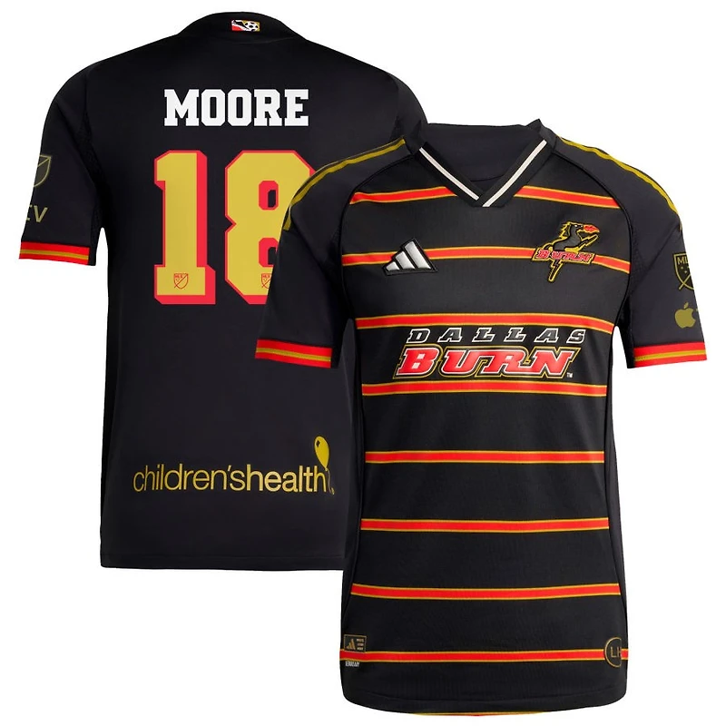 Shaquel Moore Men's adidas Black FC Dallas 2025 Third Authentic Custom Jersey