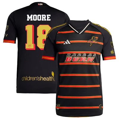 Shaquel Moore Men's adidas Black FC Dallas 2025 Third Authentic Custom Jersey