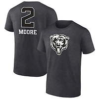 Men's Charcoal Chicago Bears Personalized Name & Number Monochrome T-Shirt