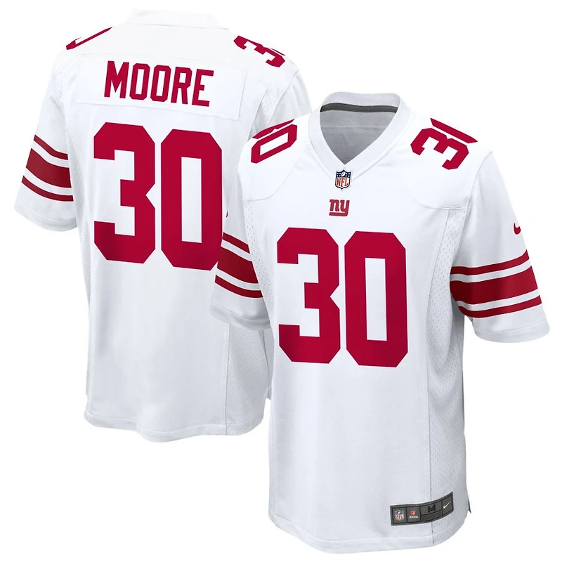 TJ Moore Men's Nike White New York Giants Custom Game Jersey