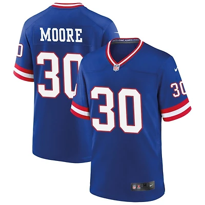 TJ Moore Men's Nike Royal New York Giants Classic Custom Game Jersey