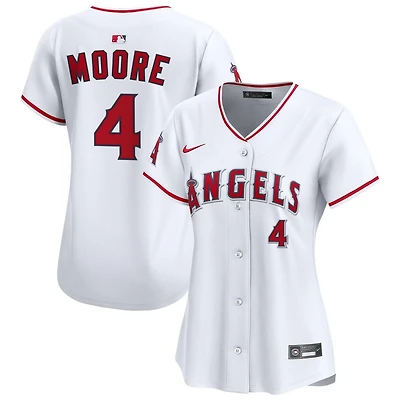 Christian Moore Women's Nike White Los Angeles Angels Home Limited Custom Jersey