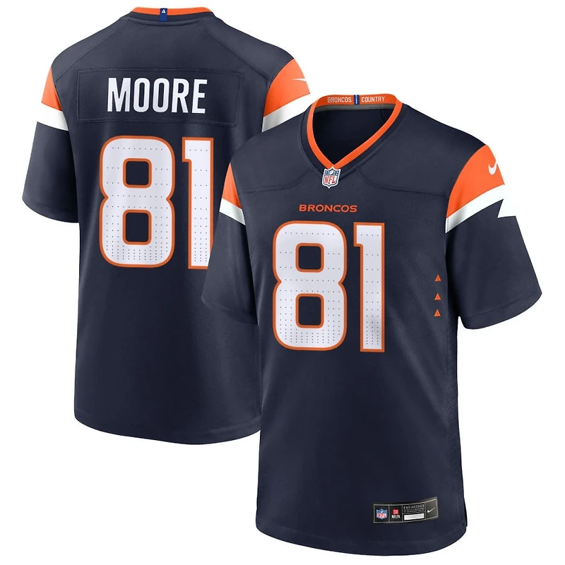 Elijah Moore Men's Nike Navy Denver Broncos Alternate Mile High Collection Custom Game Jersey