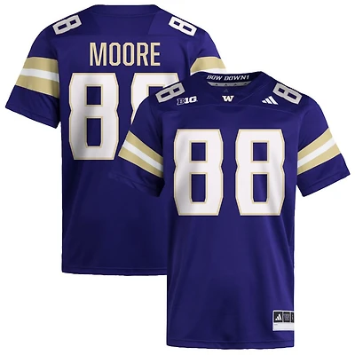 Quentin Moore Men's adidas Purple Washington Huskies NIL Pick-A-Player Home Premier Football Jersey