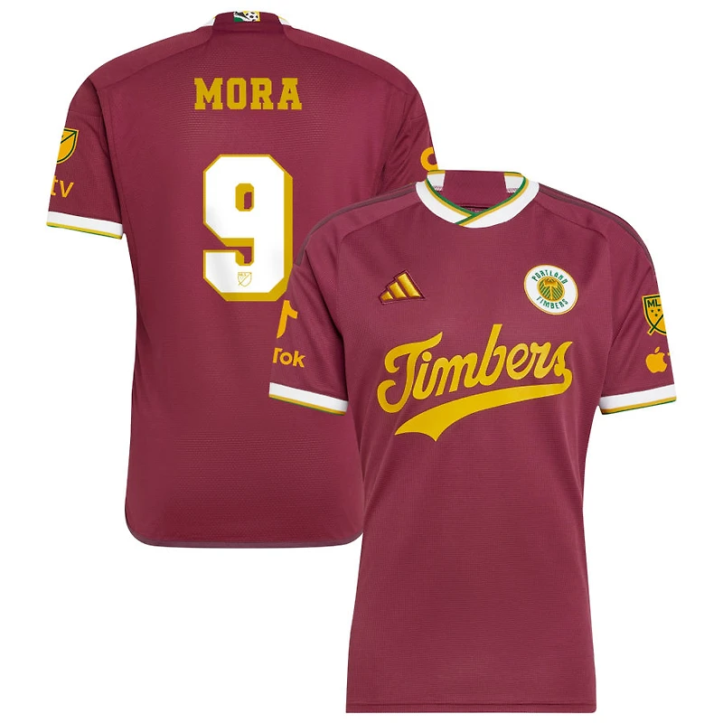Felipe Mora Men's adidas  Red Portland Timbers 2024 Archive Custom Authentic Jersey