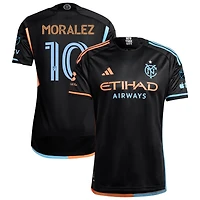 Maxi Moralez Men's adidas  Black New York City FC 2024 24/7 Kit Authentic Custom Jersey