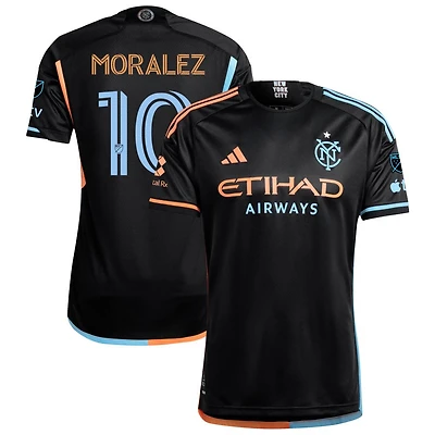 Maxi Moralez Men's adidas  Black New York City FC 2024 24/7 Kit Authentic Custom Jersey