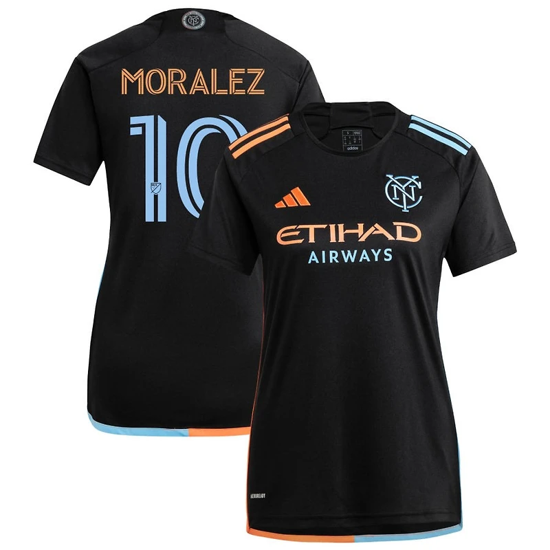 Maxi Moralez Men's adidas  Black New York City FC 2024 24/7 Kit Replica Custom Jersey