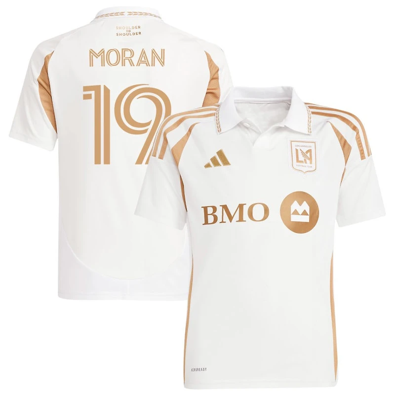 Andrew Moran Youth adidas  White LAFC 2025 Secondary Replica Custom Jersey
