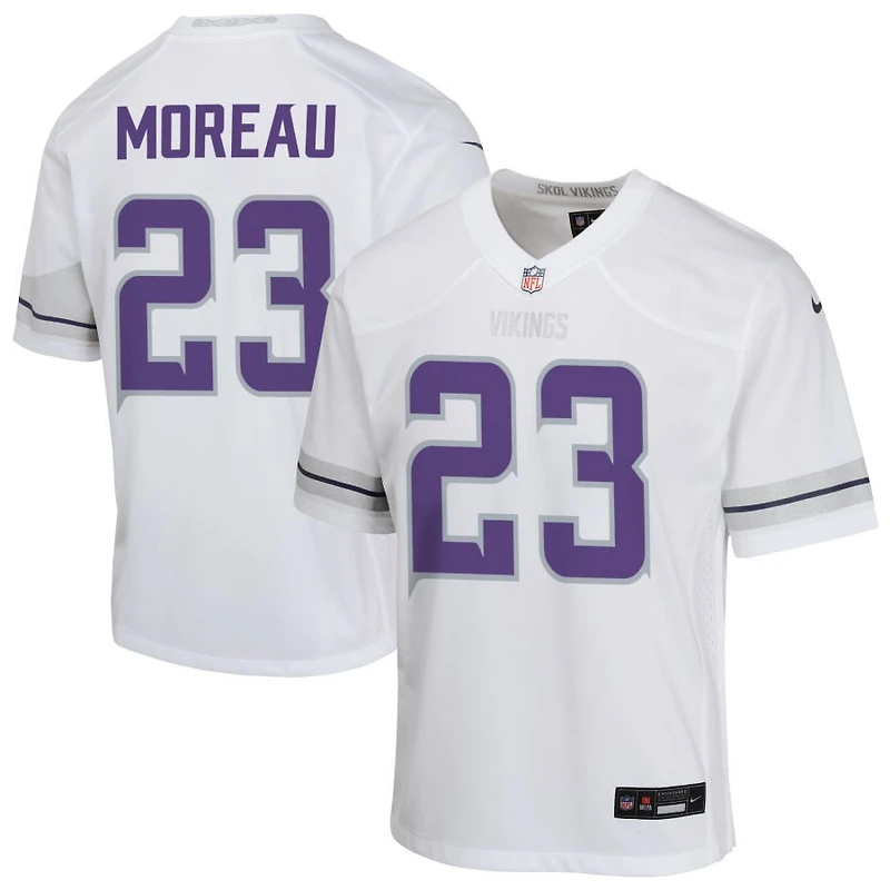 Fabian Moreau Youth Nike White Minnesota Vikings Alternate Custom Game Jersey
