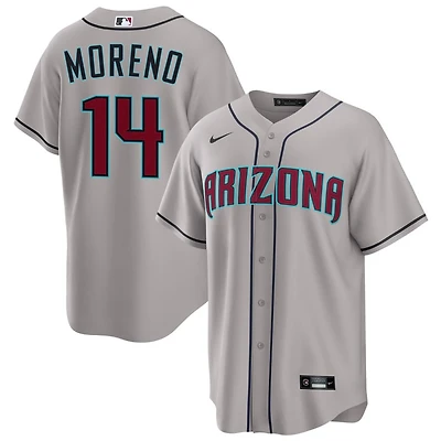 Gabriel Moreno Men's Nike Gray Arizona Diamondbacks Road Custom Replica Jersey