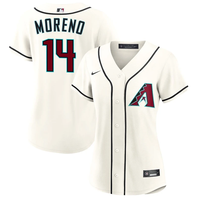 Gabriel Moreno Women's Nike  Cream Arizona Diamondbacks Home Custom Replica 2.0 Jersey