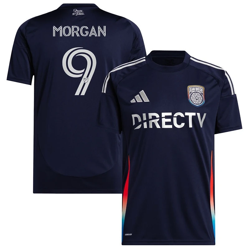 Lewis Morgan Men's adidas Navy San Diego FC 2025 State of Flow Replica Custom Jersey