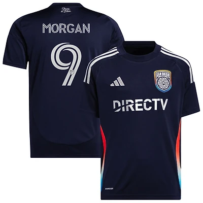 Lewis Morgan Youth adidas  Navy San Diego FC 2025 State of Flow Replica Custom Jersey