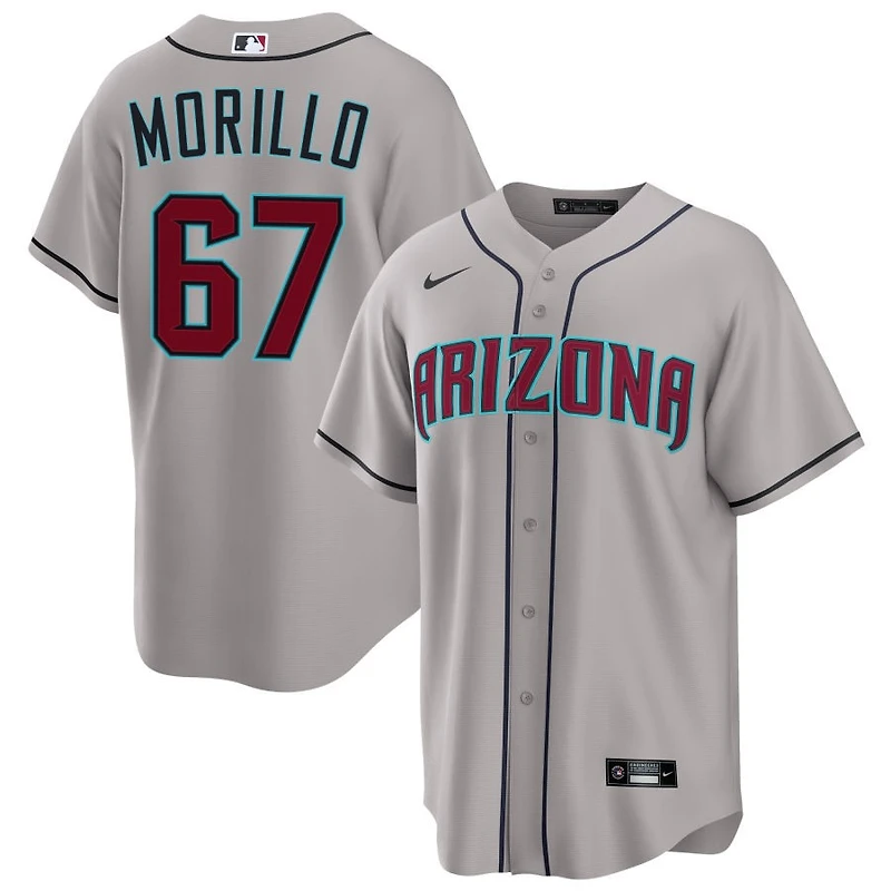 Juan Morillo Men's Nike Gray Arizona Diamondbacks Road Custom Replica Jersey