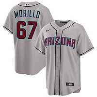 Juan Morillo Men's Nike  Gray Arizona Diamondbacks Road Custom Replica Jersey