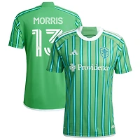 Jordan Morris Men's adidas  Green Seattle Sounders FC 2024 The Anniversary Kit Replica Custom Jersey