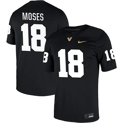 Hayden Moses Men's Nike Black Vanderbilt Commodores NIL Pick-A-Player Game Jersey