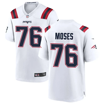 Morgan Moses Men's Nike White New England Patriots Custom Game Jersey
