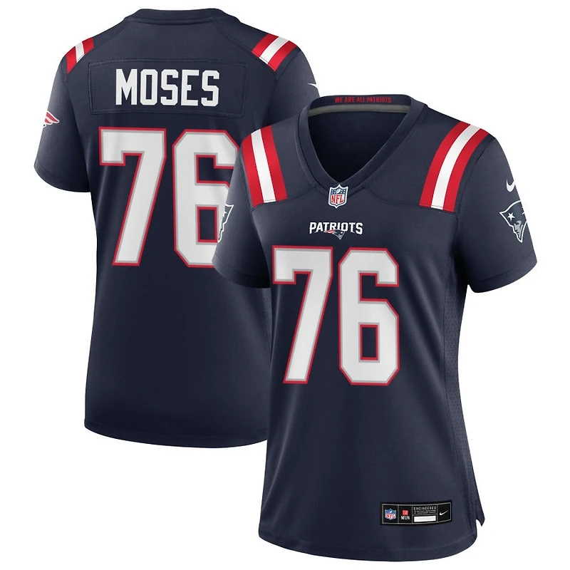 Morgan Moses Women's Nike Navy New England Patriots Custom Game Jersey