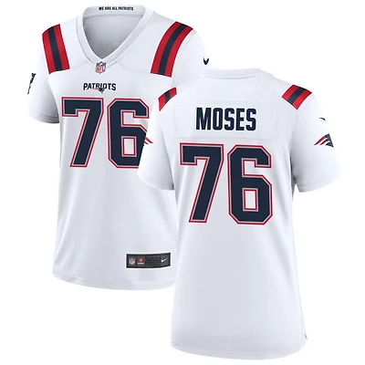 Morgan Moses Women's Nike New England Patriots White Custom Game Jersey