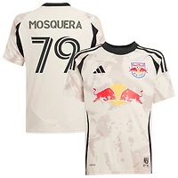Rafael Mosquera Youth adidas  Tan New York Red Bulls 2025 Stone Kit Replica Custom Jersey