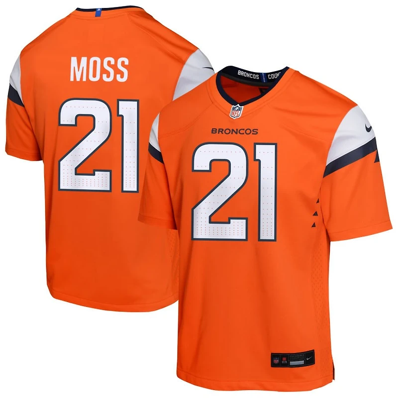 Riley Moss Youth Nike  Orange Denver Broncos Mile High Collection Custom Game Jersey