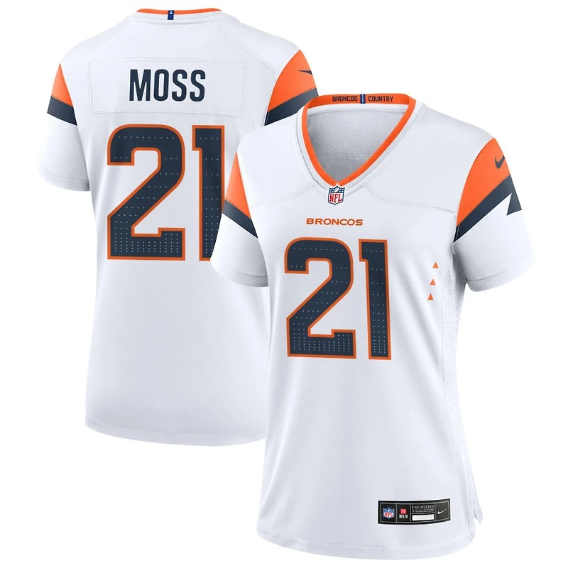 Riley Moss Women's Nike White Denver Broncos Mile High Collection Custom Game Jersey