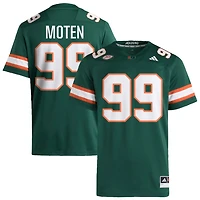 Ahmad Moten Men's adidas  Green Miami Hurricanes NIL Pick-A-Player Alternate Premier Football Jersey