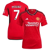 Mason Mount Women's adidas  Red Manchester United 2023/24 Home Replica Custom Jersey