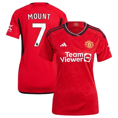 Mason Mount Women's adidas  Red Manchester United 2023/24 Home Replica Custom Jersey