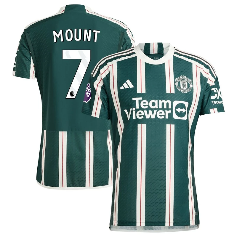 Mason Mount Men's adidas Green Manchester United 2023/24 Away Authentic Custom Jersey