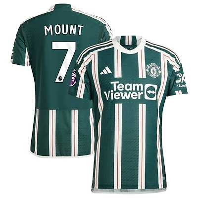 Mason Mount Men's adidas Green Manchester United 2023/24 Away Authentic Custom Jersey