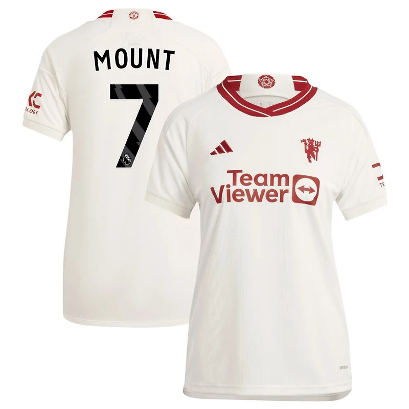Mason Mount Women's adidas White Manchester United 2023/24 Third Replica Custom Jersey