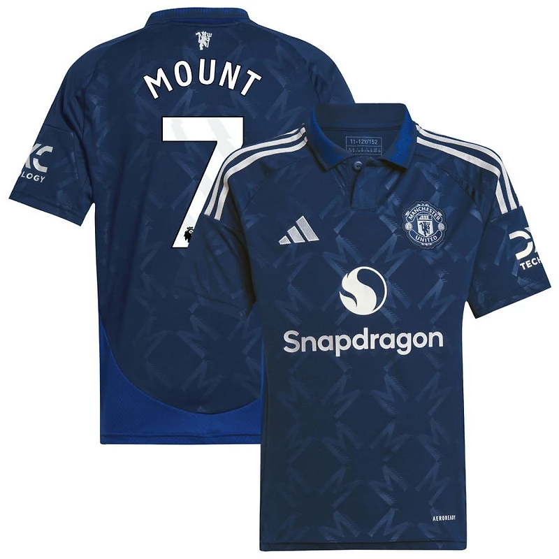 Mason Mount Youth adidas  Navy Manchester United 2024/25 Replica Custom Jersey