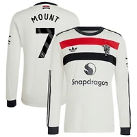 Mason Mount Men's adidas Originals  Cream Manchester United 2024/25 Third Custom Replica Long Sleeve Jersey