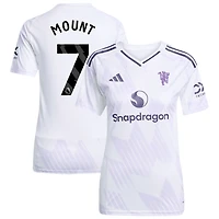 Mason Mount Women's adidas White Manchester United 2025/26 Away Replica Custom Jersey