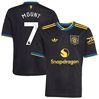 Mason Mount Youth adidas  Black Manchester United 2025/26 Third Replica Custom Jersey